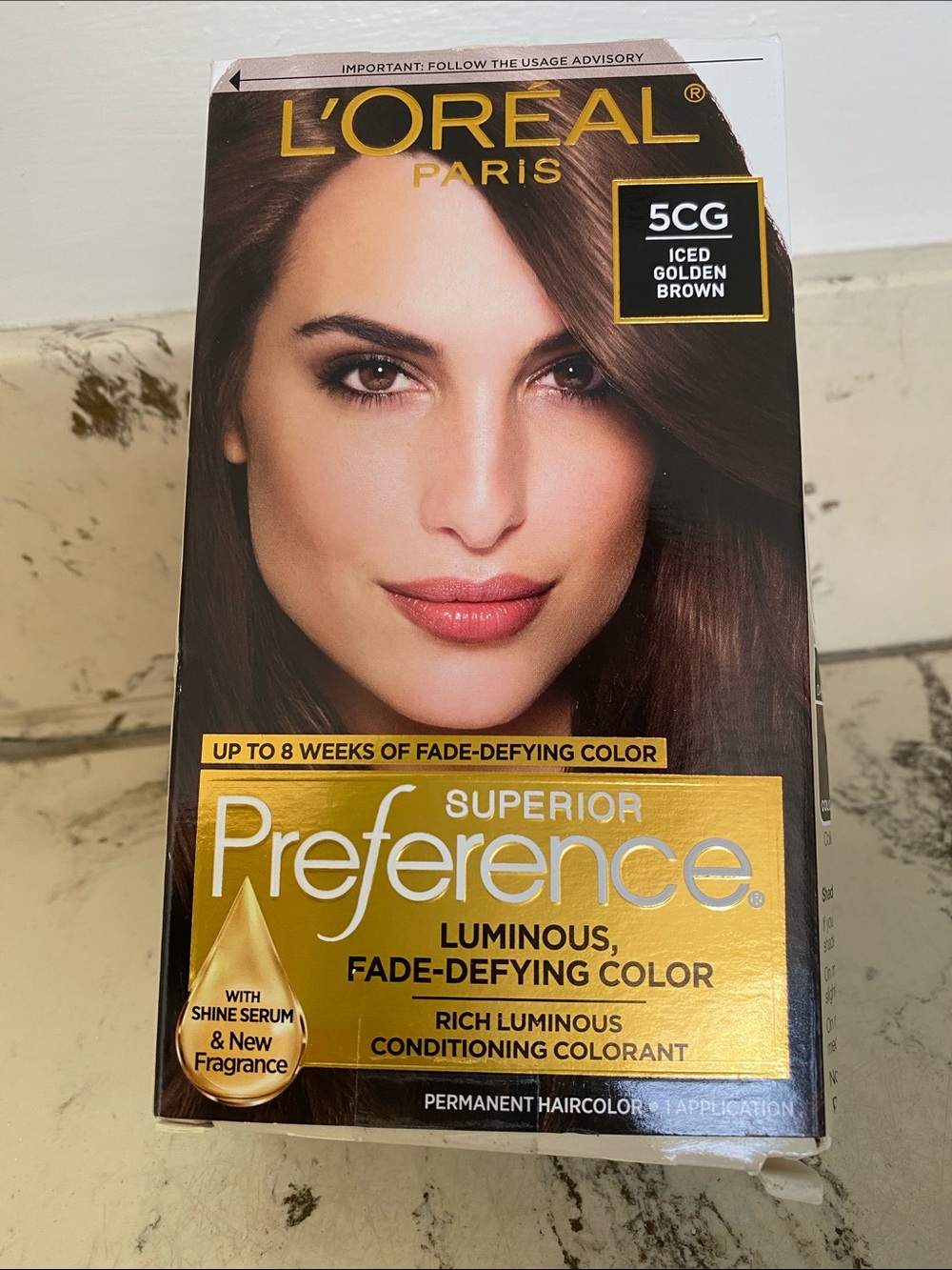L'Oreal Superior Preference Hair Color 5CG Iced Golden Brown Shade